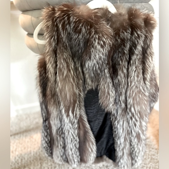 GENUINE SILVER FOX FUR VEST. SIZE M - Picture 4 of 6